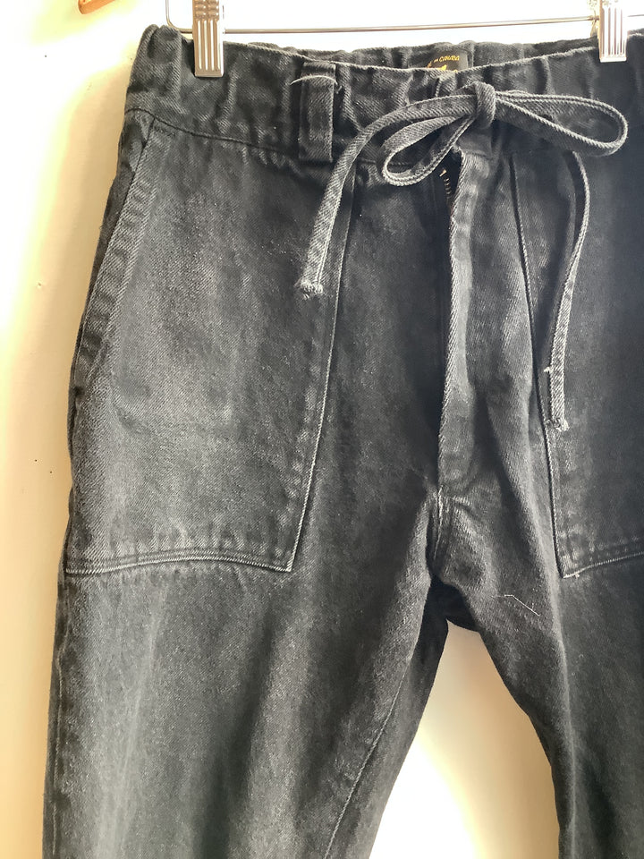 Vintage NAOP Black Drawstring Work Pant - Made in Canada