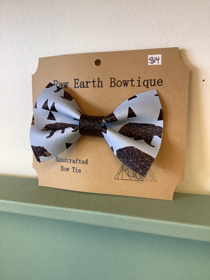Raw Earth Bowtique Bear Bow Tie