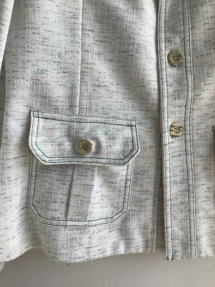 Vintage 70s Ivory Safari Jacket - Made in Canada