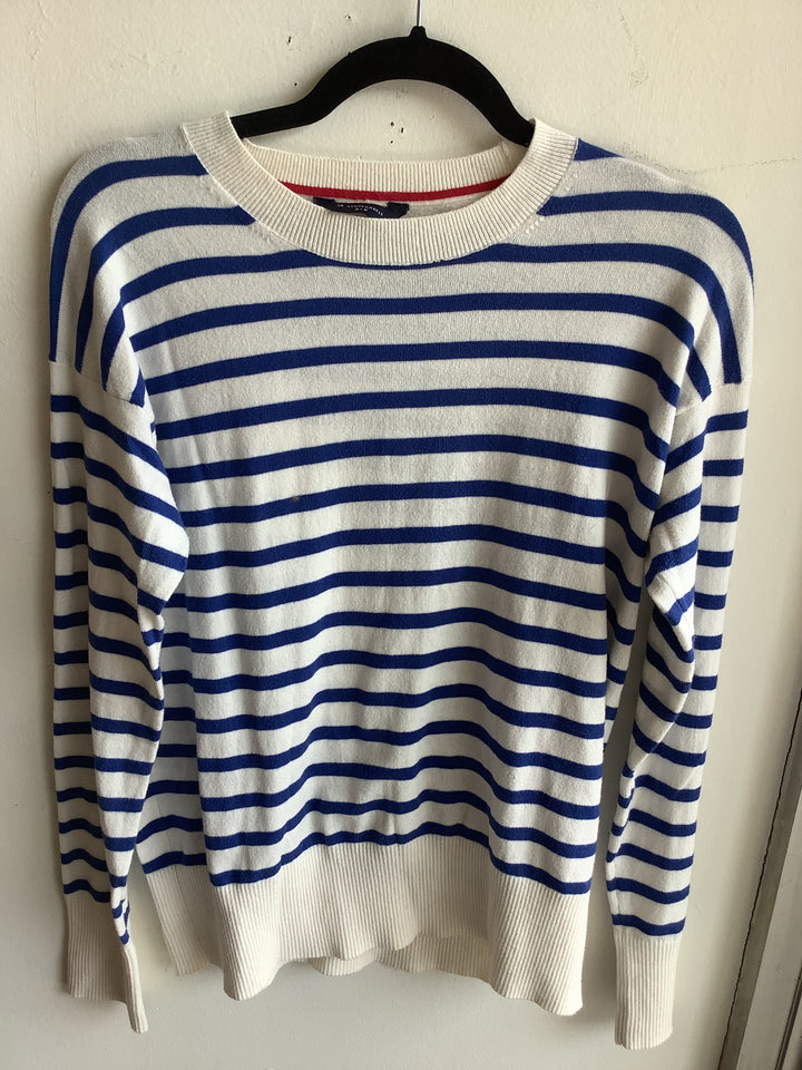 Classic Blue Stripe Knit Sweater