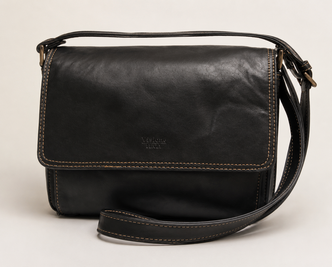 Visione Italy Genuine Leather Shoulder Bag