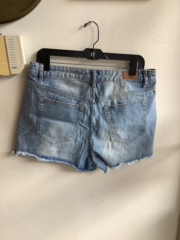 Light Wash High Rise Cutoff Shorts