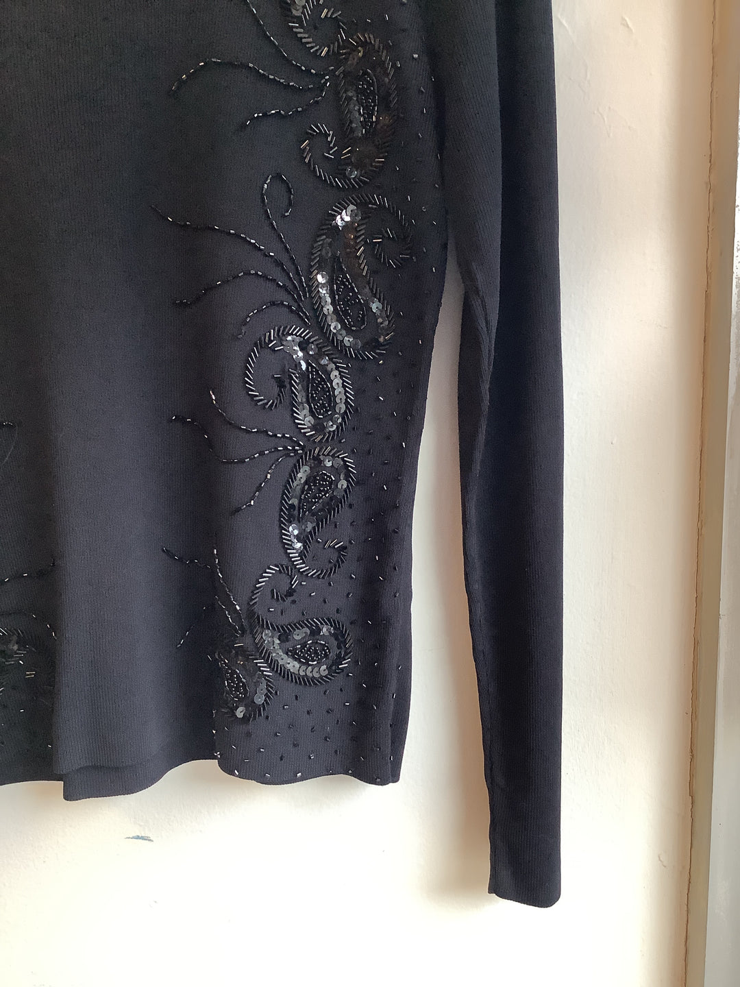 Vintage Beaded Evening L/S Top