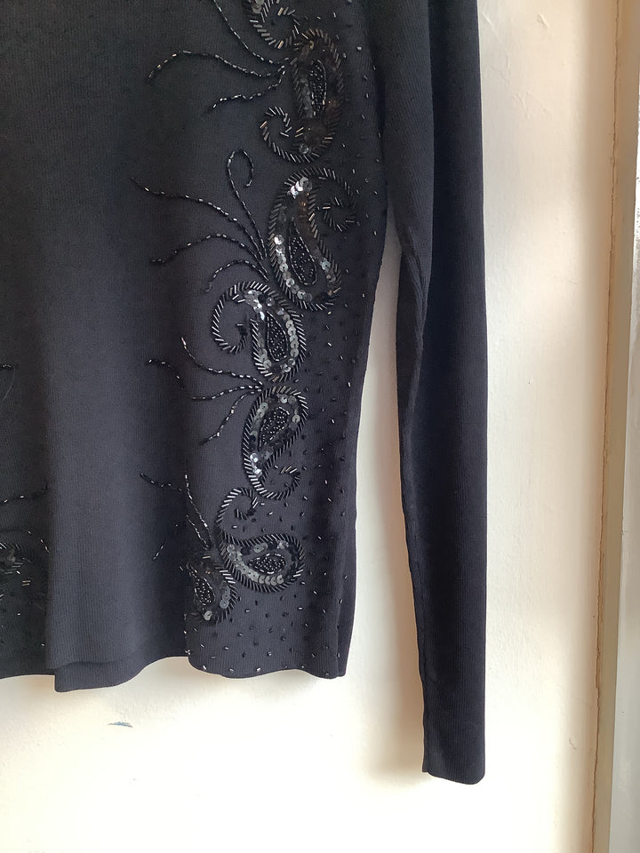 Vintage Beaded Evening L/S Top