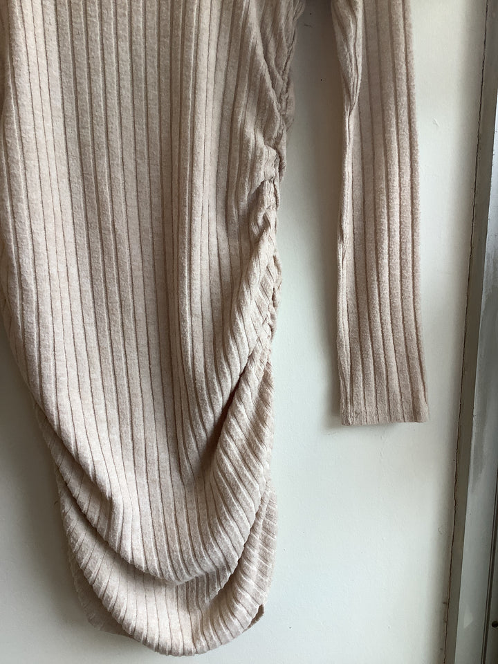 Sandstone Ribbed Midi Dress