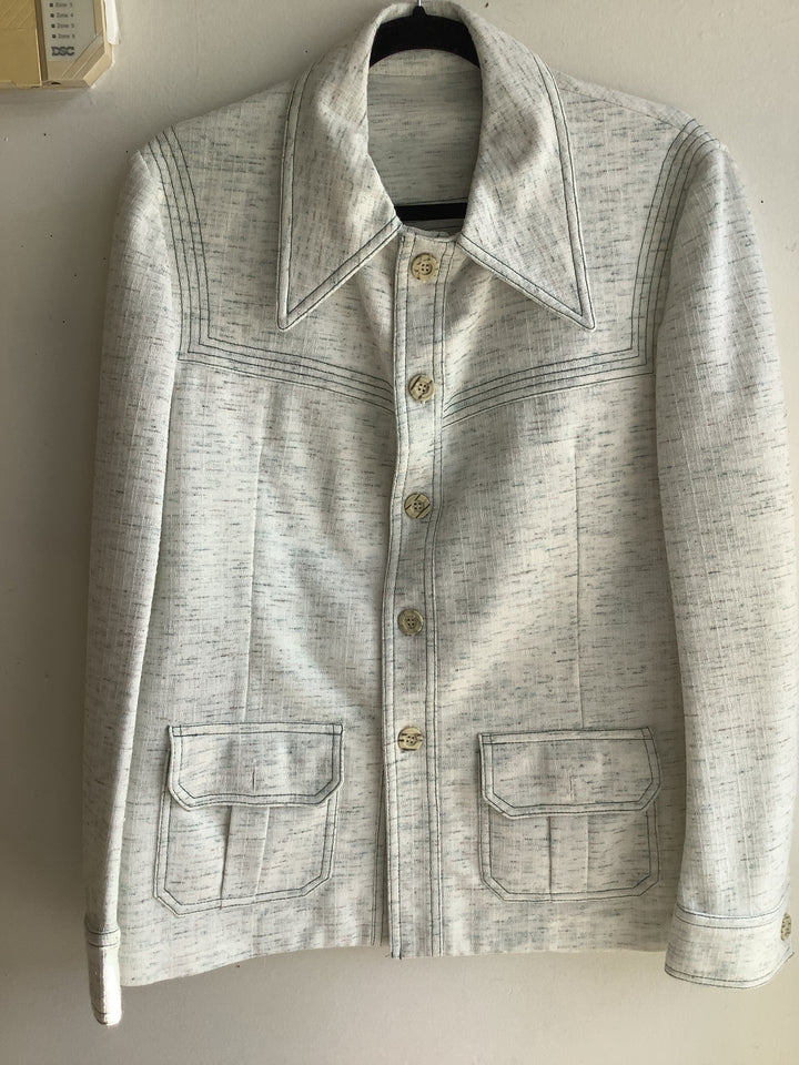 Vintage 70s Ivory Safari Jacket - Made in Canada