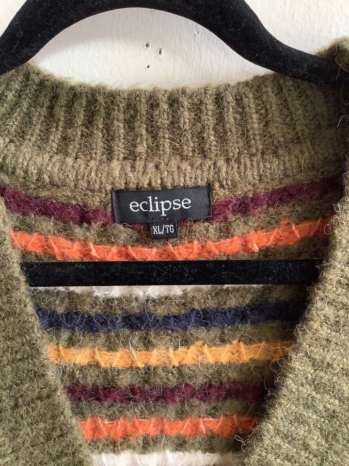 Eclipse Fair Isle Striped Oversized Cardigan