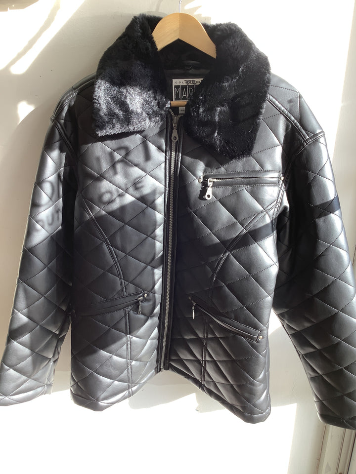 Vintage Marco Quilted Faux Leather Jacket