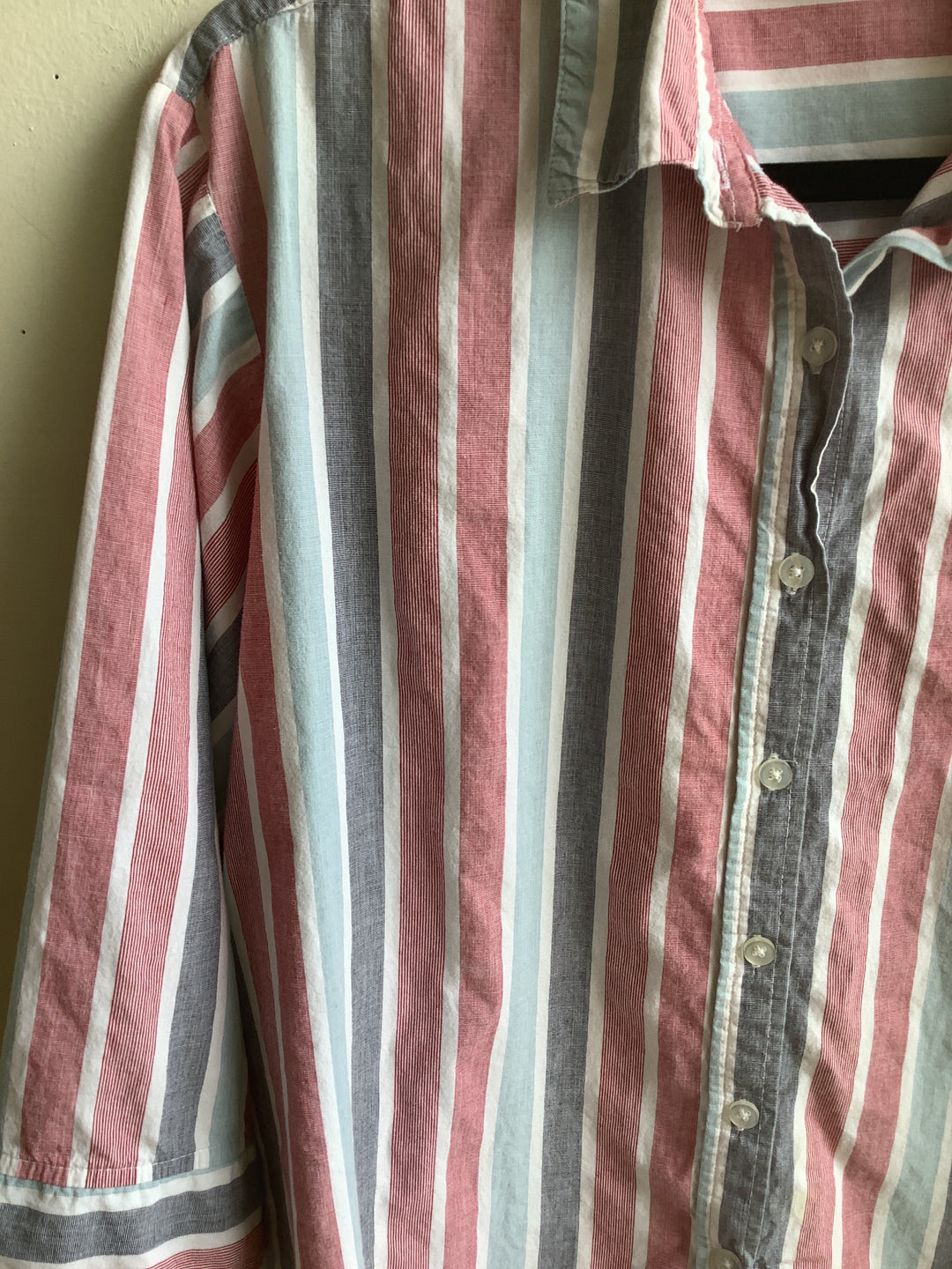 Vintage Pastel Stripe Cotton Shirt