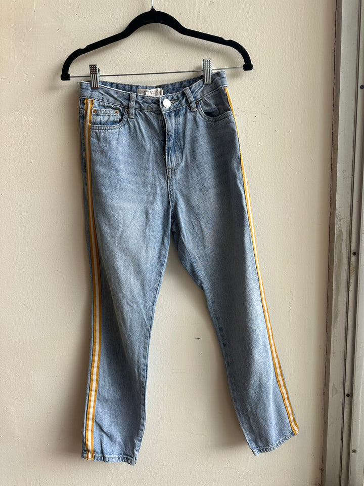 Streetwear Society Side Stripe Cropped Jeans