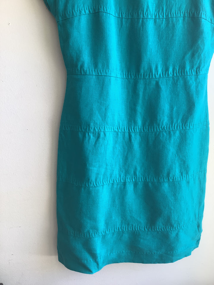 Linen Turquoise Shift Dress