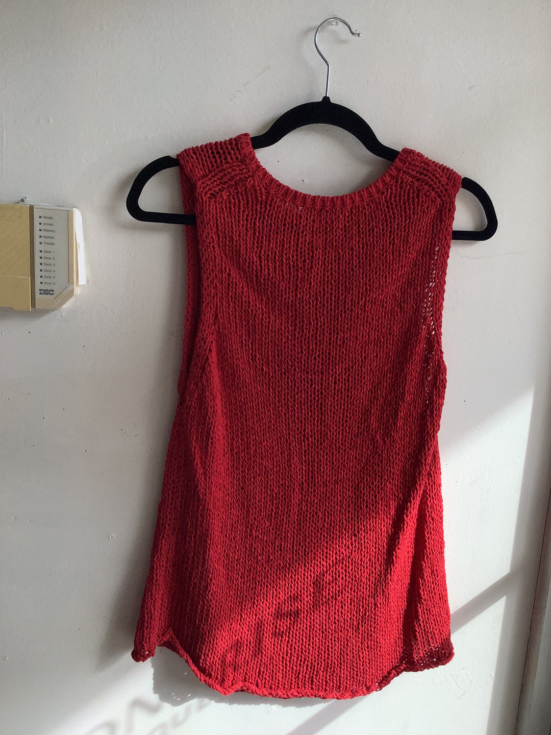 Dex Red Open Knit Tank