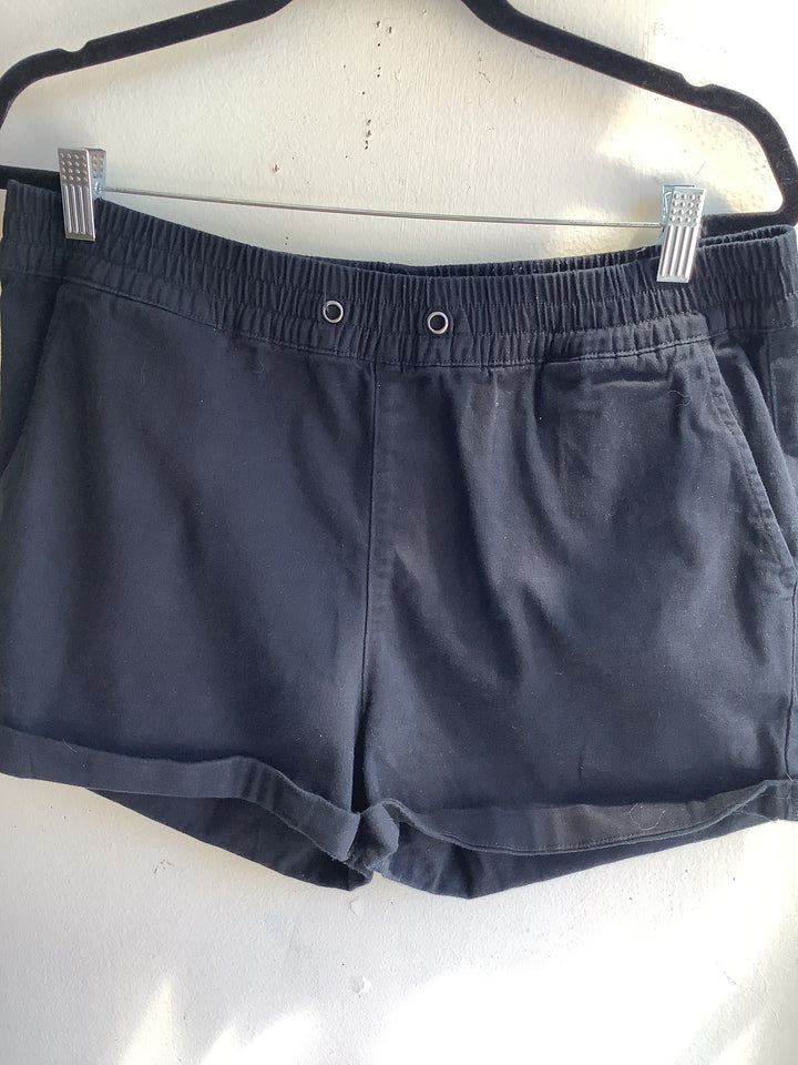 Tattoo Black Cotton Shorts