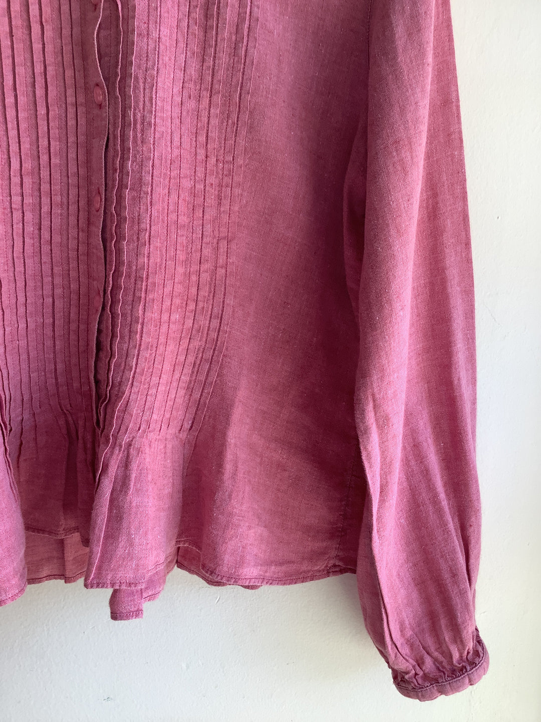 Rosewood Linen Poet Blouse