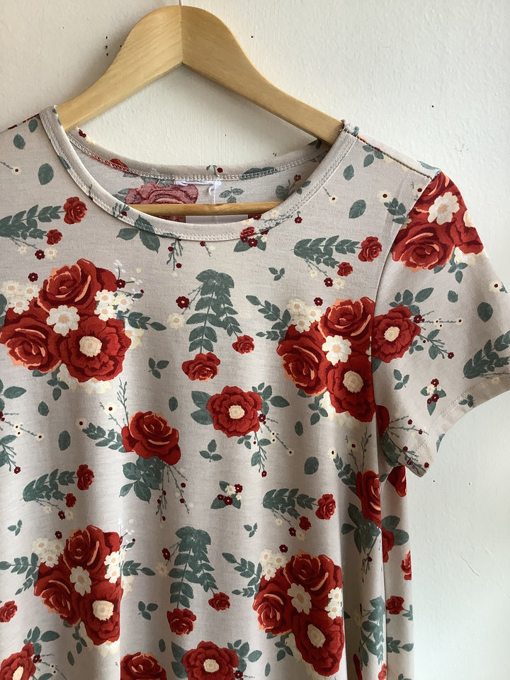 90s Rose Garden Hi-Low Dress