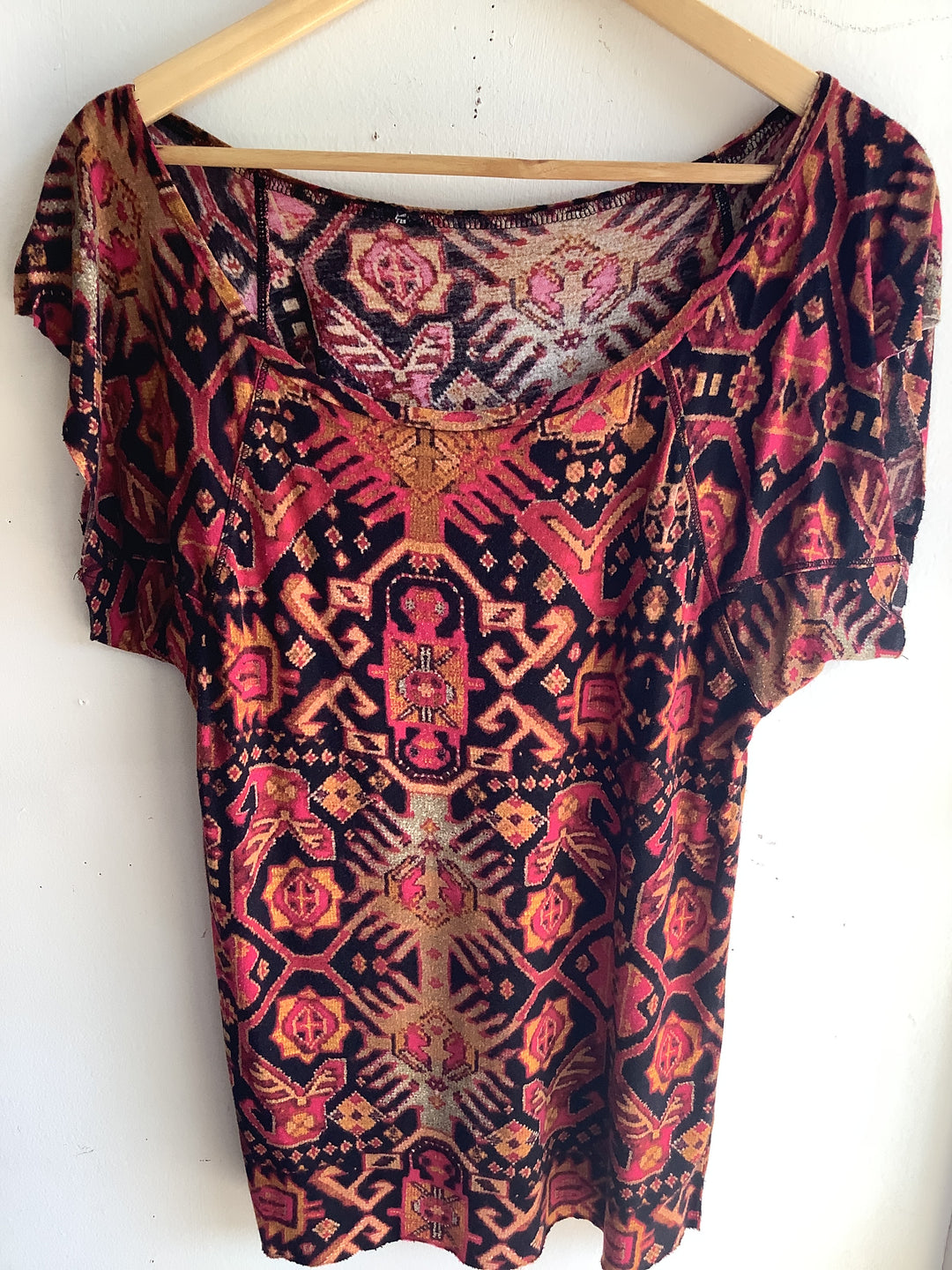 Boho Geometric Print Top