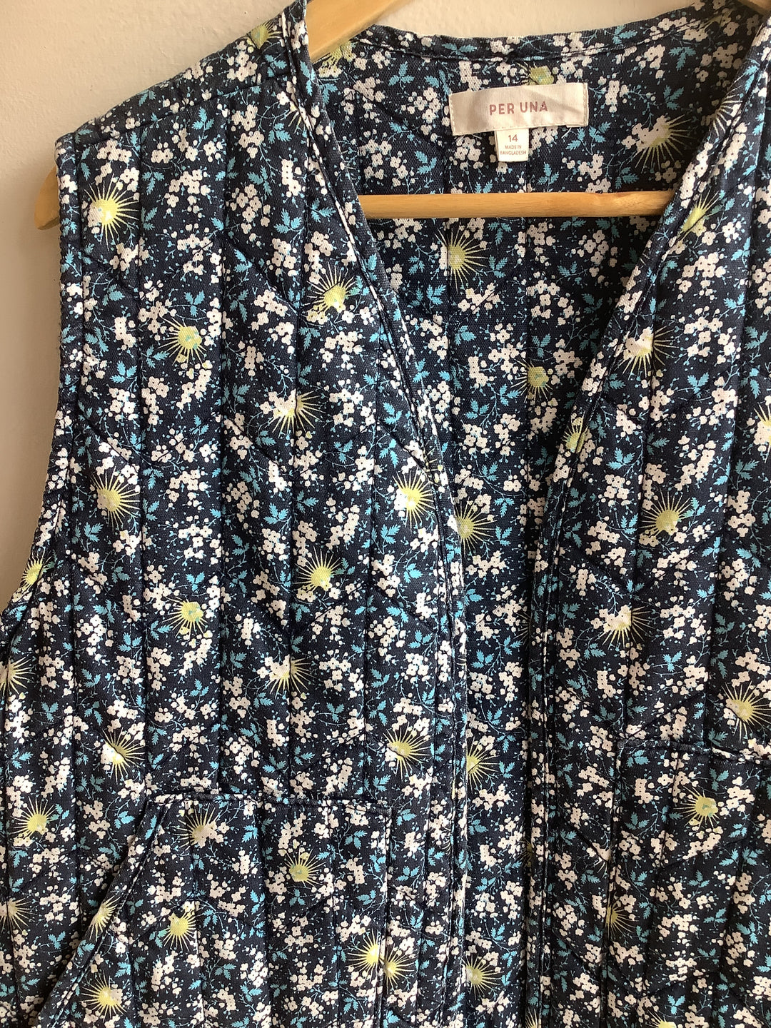 Vintage Floral Quilted Vest