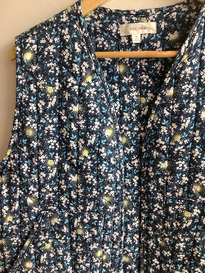 Vintage Floral Quilted Vest