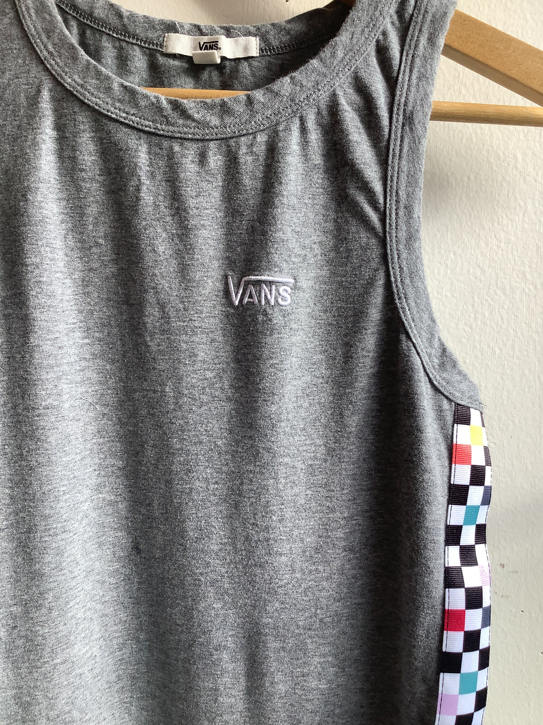 Van Checker Stripe Tank Dress