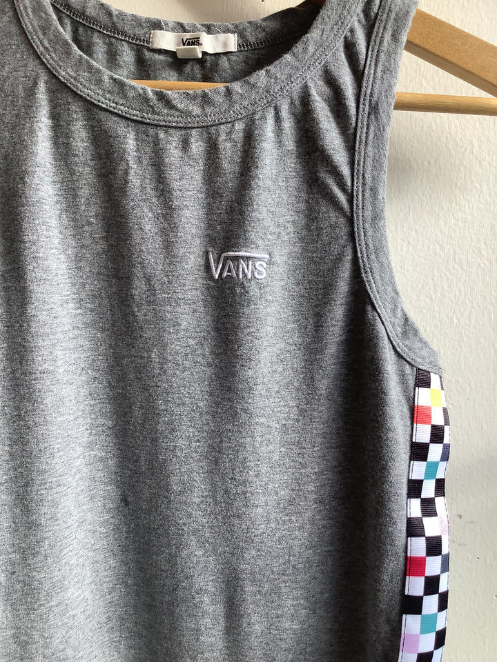 Van Checker Stripe Tank Dress