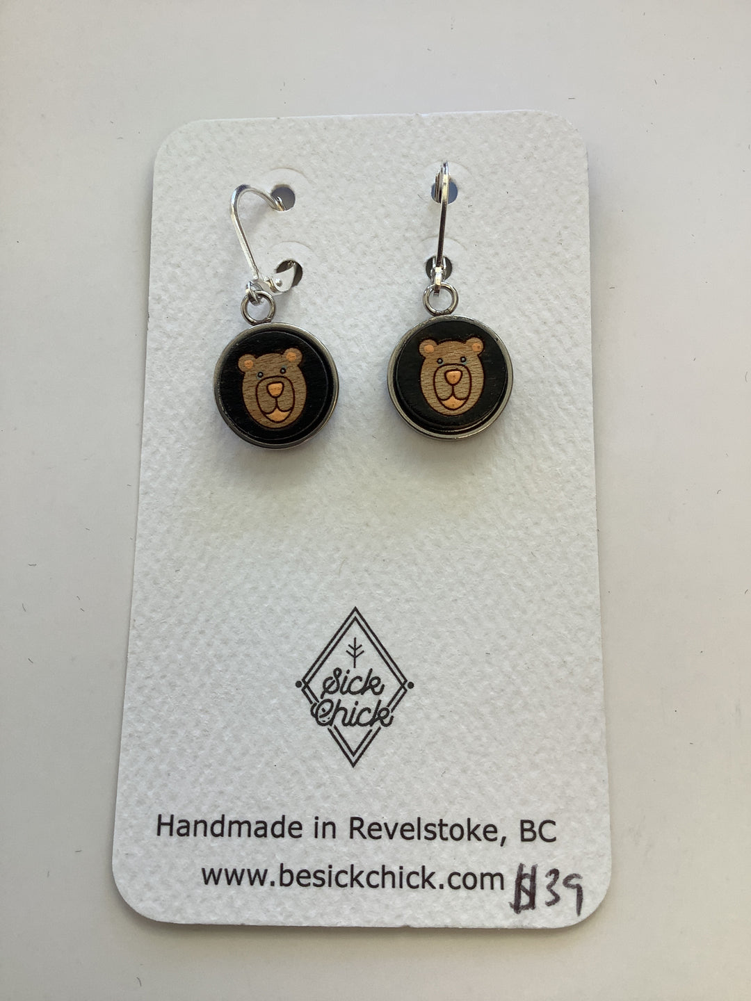 Bear Dangle Earrings - Sick Chick (Revelstoke, BC)