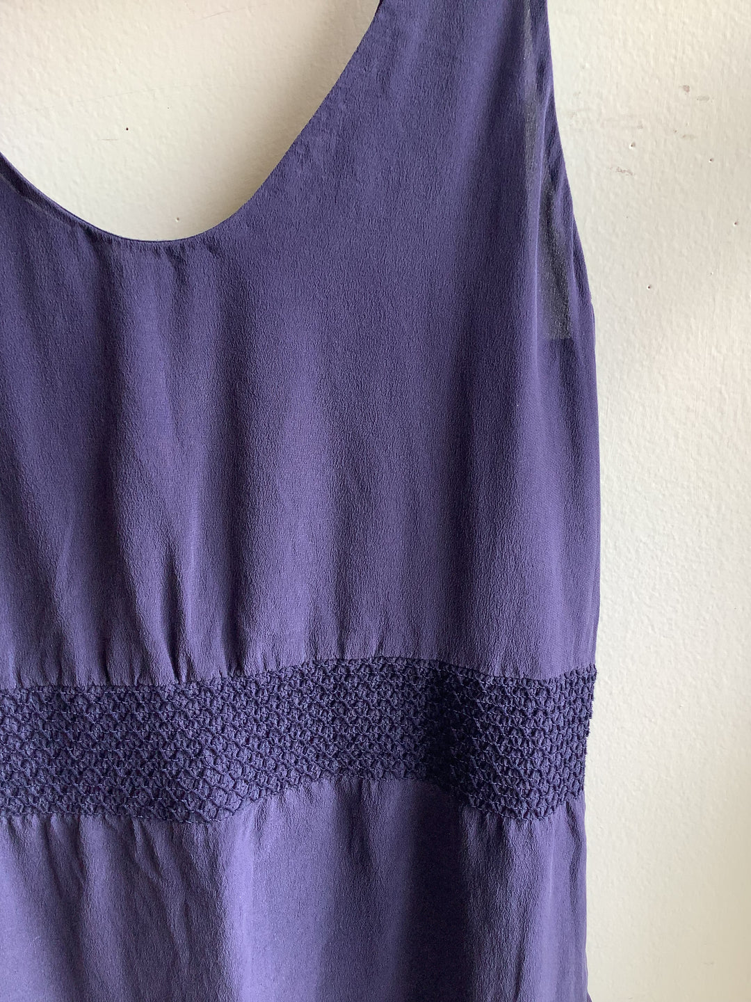 100% Silk Indigo Tunic Tank Top