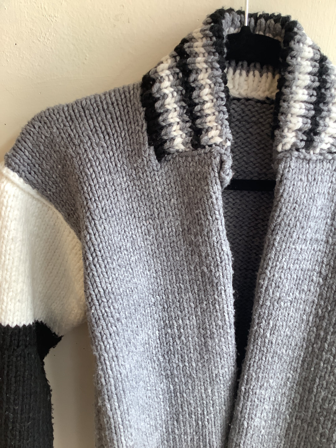 Vintage Hand Knit Cloudstripe Cardigan