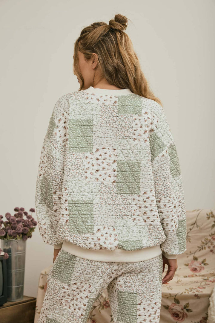 Floral Patchwork Quilted Pants