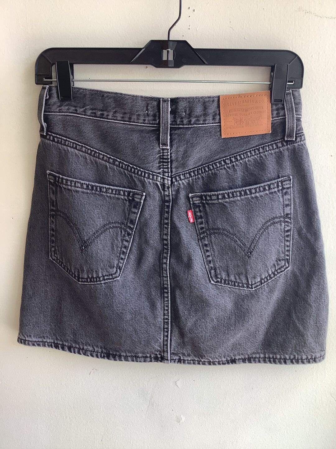 Levi’s Black Wash Denim Mini Skirt