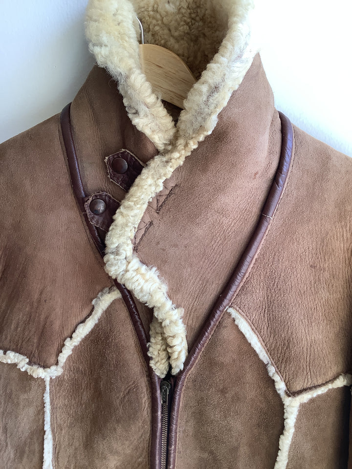 Vintage Shearling Aviator Jacket