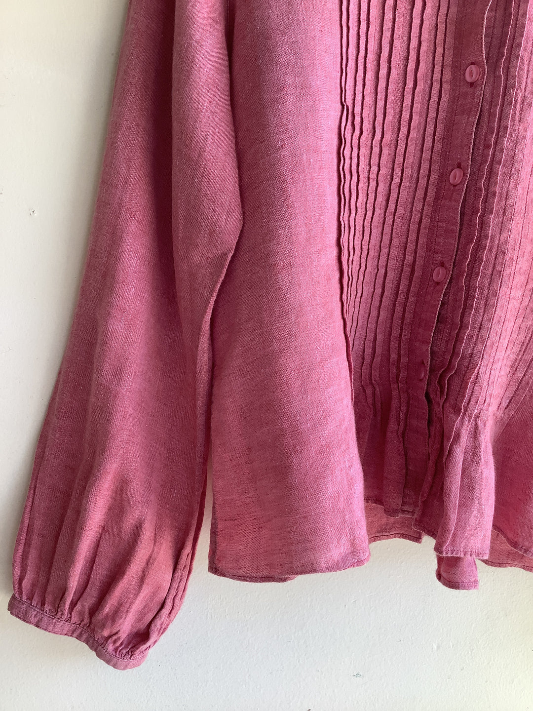 Rosewood Linen Poet Blouse
