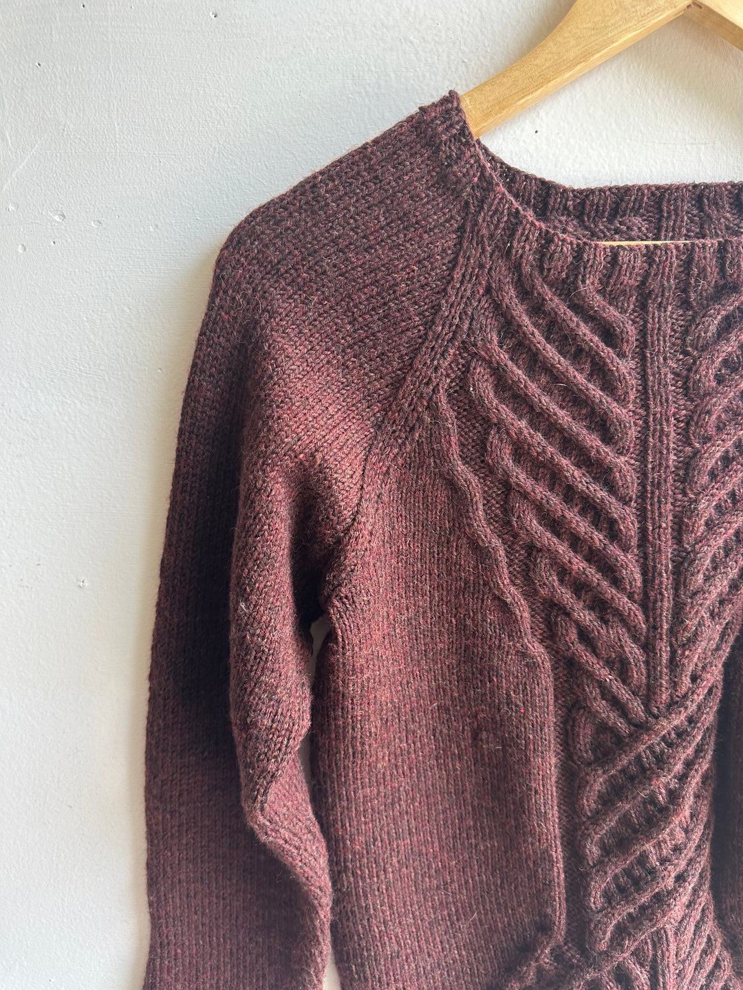Debbie Svensson Hand Knit Wool Cable Sweater