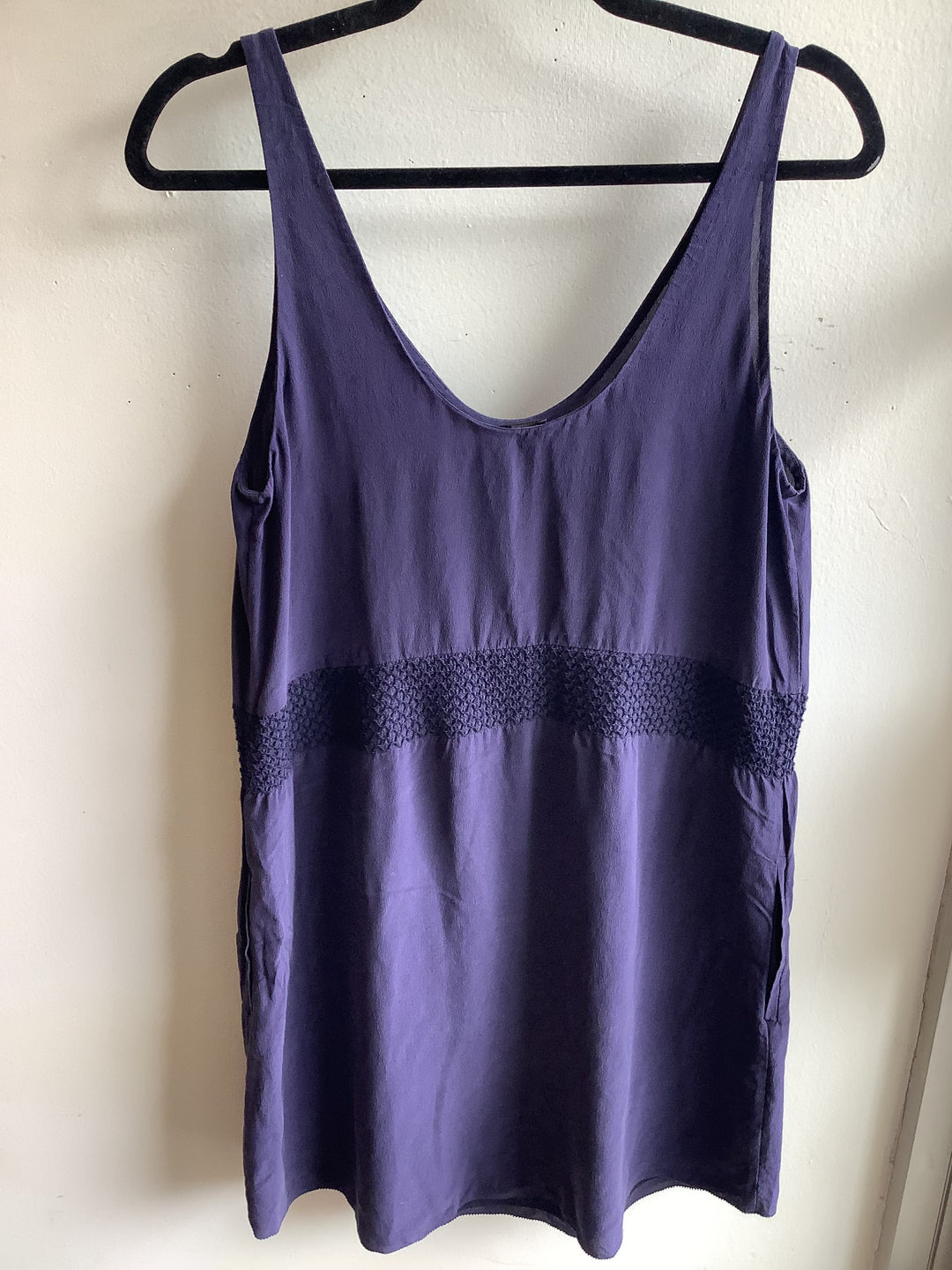 100% Silk Indigo Tunic Tank Top