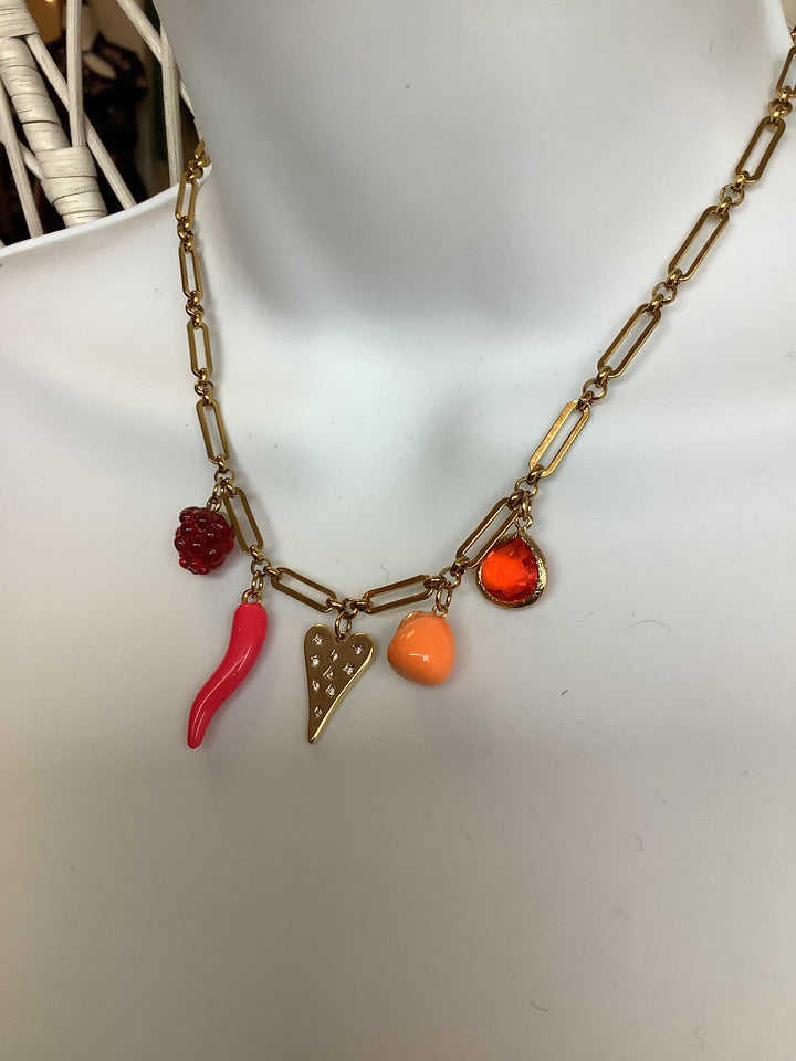 Wild Honey Spicy Fruit Charm Necklace