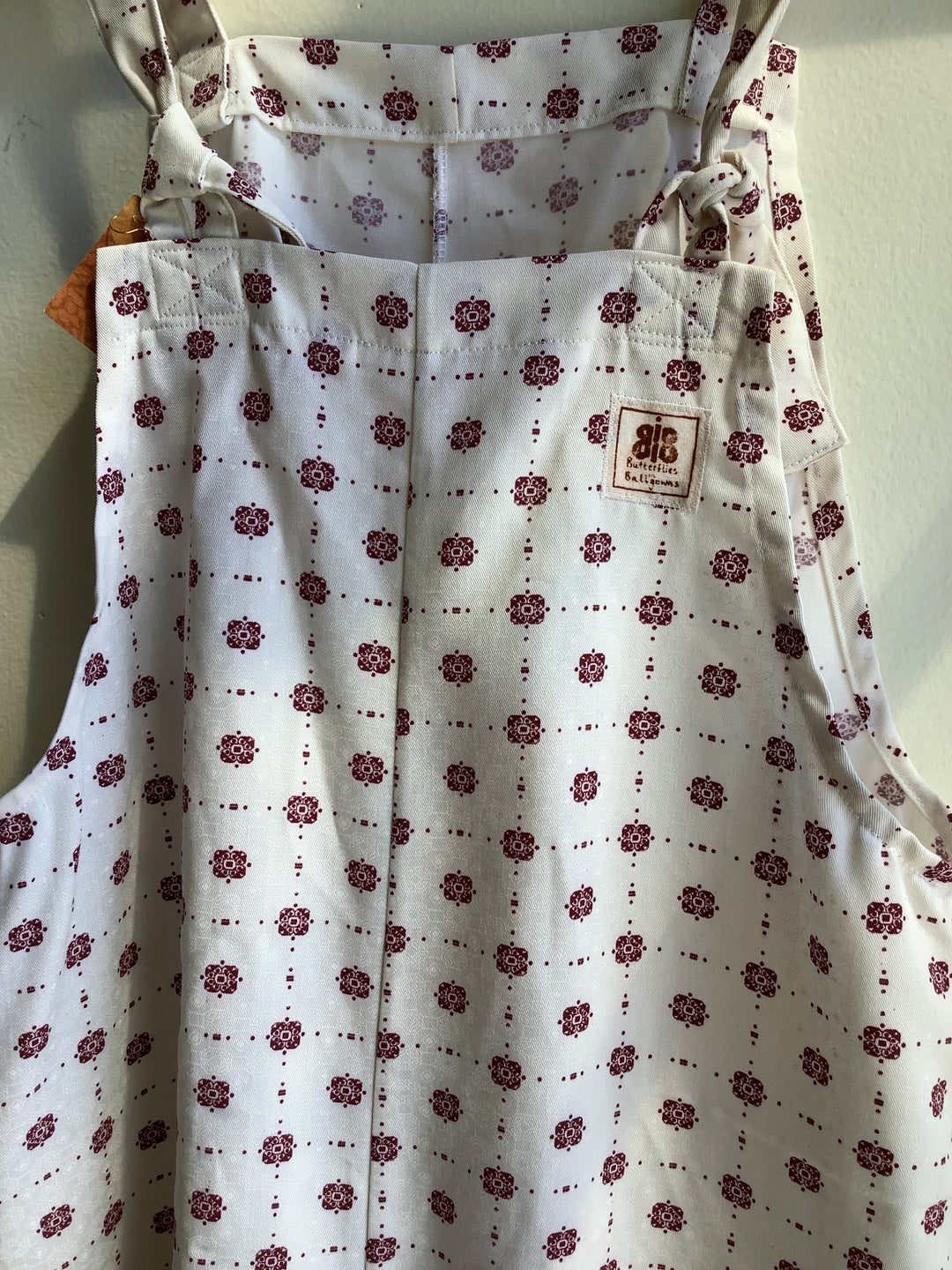 Butterflies in Ballgowns Retro Geometric Floral Short Overalls