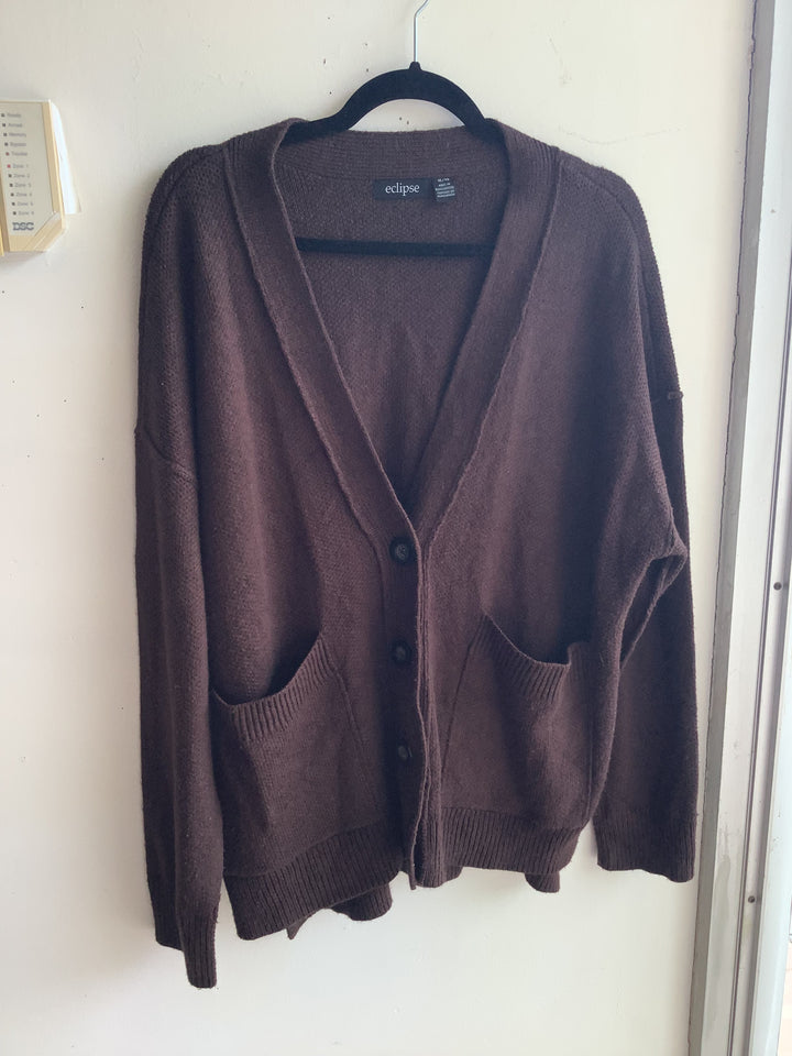 Chocolate Brown Oversized Cardigan