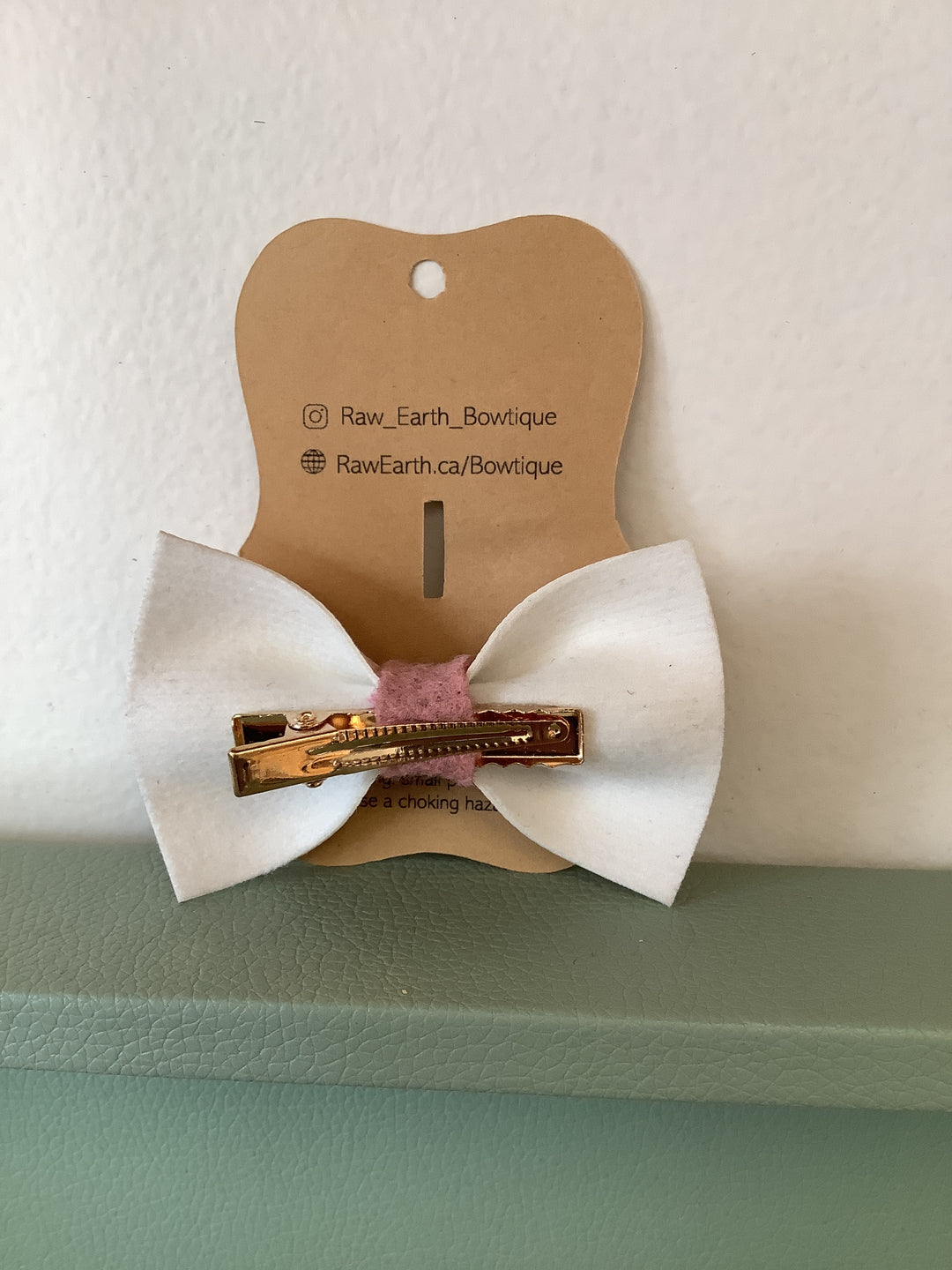 Raw Earth Bowtique Pink Floral Hair Bow Clip