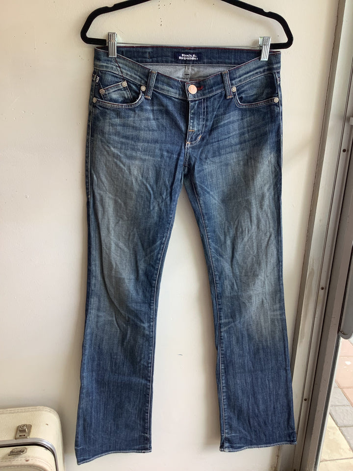 Rock & Republic Embroidered Crest Bootcut Jeans