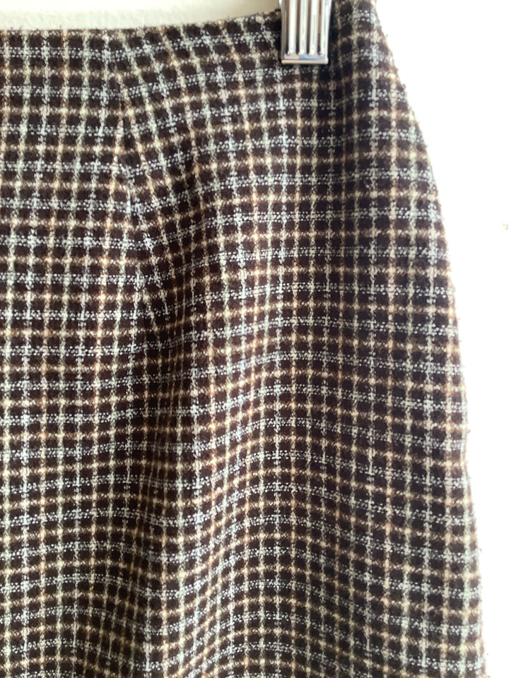 Vintage WL Sportswear Brown Wool Mini Skirt - Made in Canada