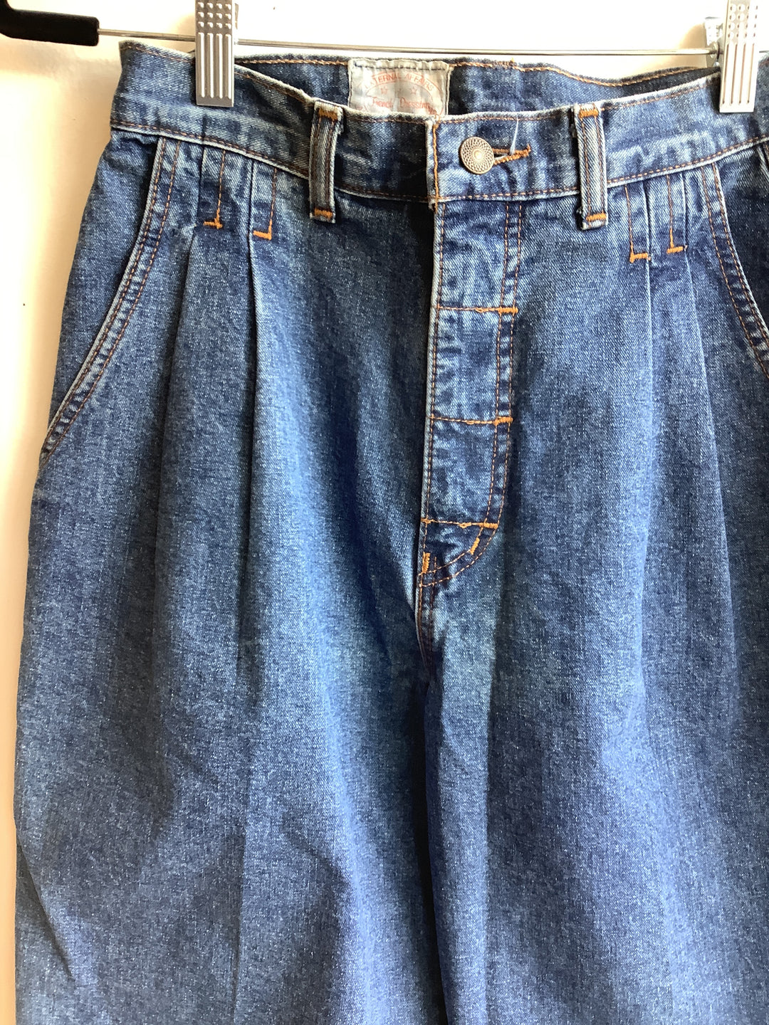 Vintage French Dressing Pleated Denim Shorts