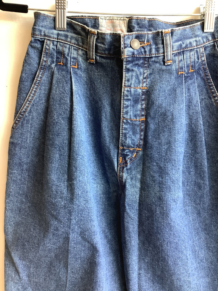 Vintage French Dressing Pleated Denim Shorts