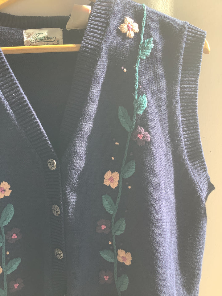 Vintage 90s Sears Traditional Country Collection Knit Vest