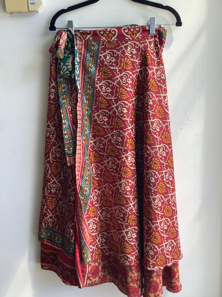 Crimson Bazaar Wrap Skirt