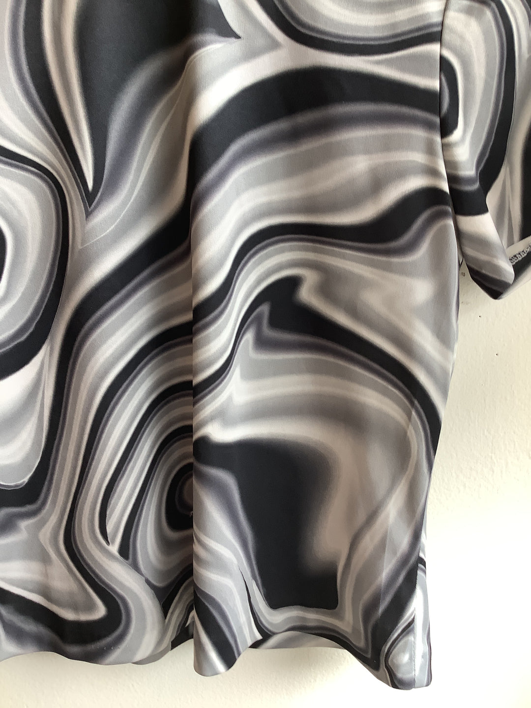 90s Midnight Marble Mock Neck Top