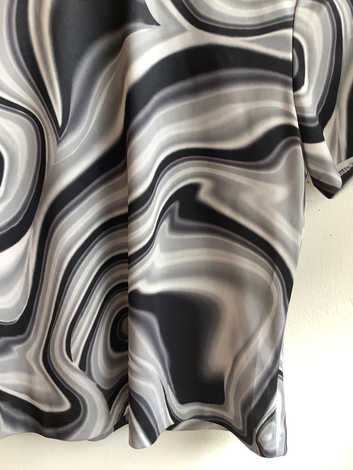 90s Midnight Marble Mock Neck Top
