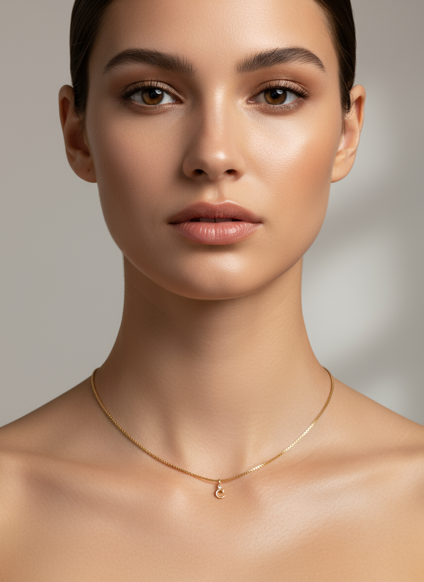 Standout Boutique Gold C Letter Pendant Necklace