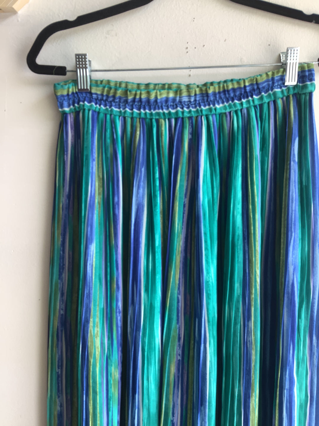 Ocean Breeze Pleated Midi Skirt