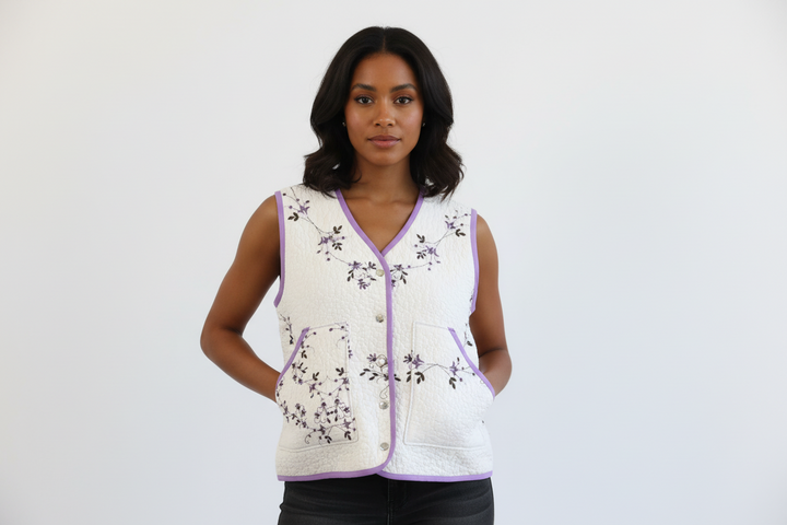 Boneyard Revival Lavender Quilted Vest- Nelson, BC