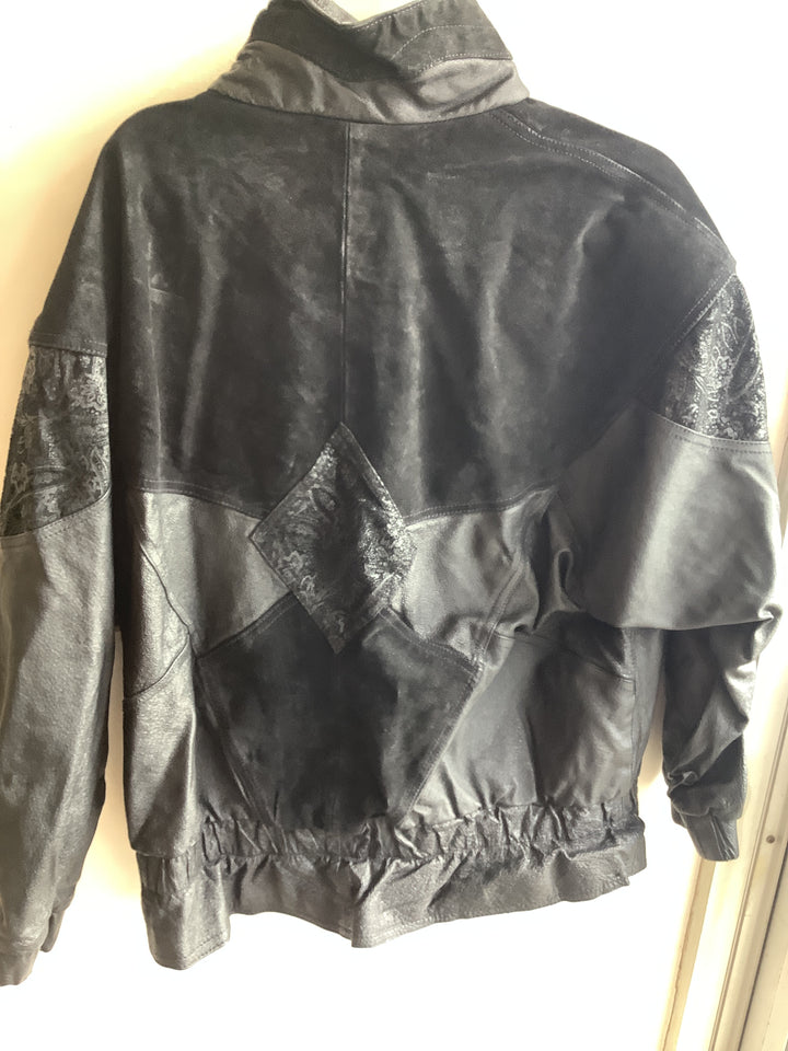 Vintage Rebel Patchwork Leather Jacket