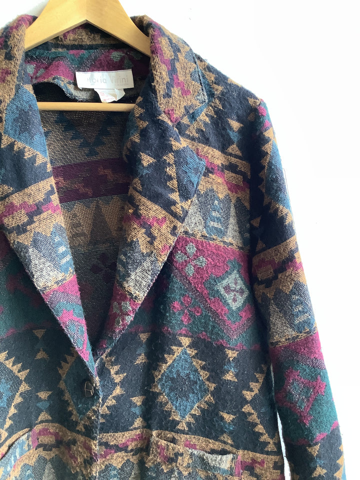 Vintage Vittoria Virini Southwestern Tapestry Blazer